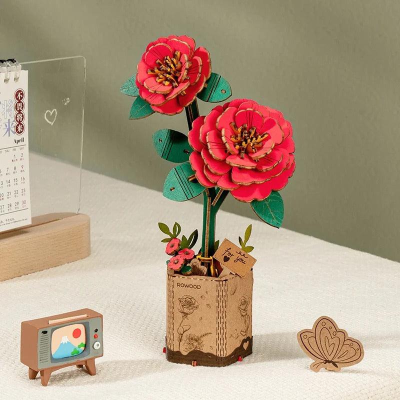 Rowood DIY Wooden Flower Bouquet 3D Wooden Puzzle, image 7