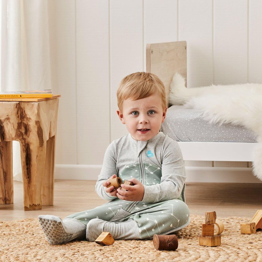 Love To Dream Premium Sleep Suit Organic 1.0 TOG Long Sleeve Olive Stellar, image 6
