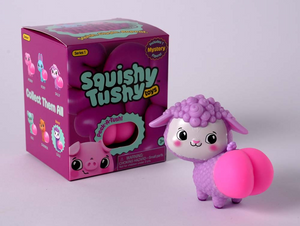 Squishy Tushy Toys Series 1 Blind Box featuring a collectible figure with a squishy tush design.