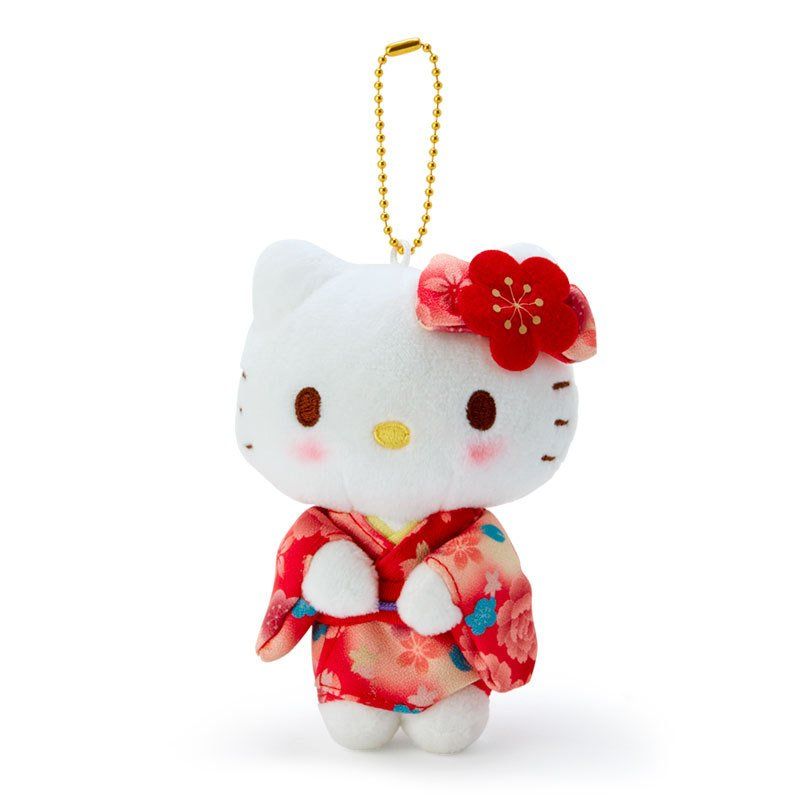 Sanrio Hello Kitty Plush Mascot Holder Gradation Sakura Kimono