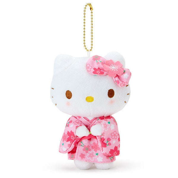 Sanrio Hello Kitty Plush Mascot Holder Pink Sakura Kimono