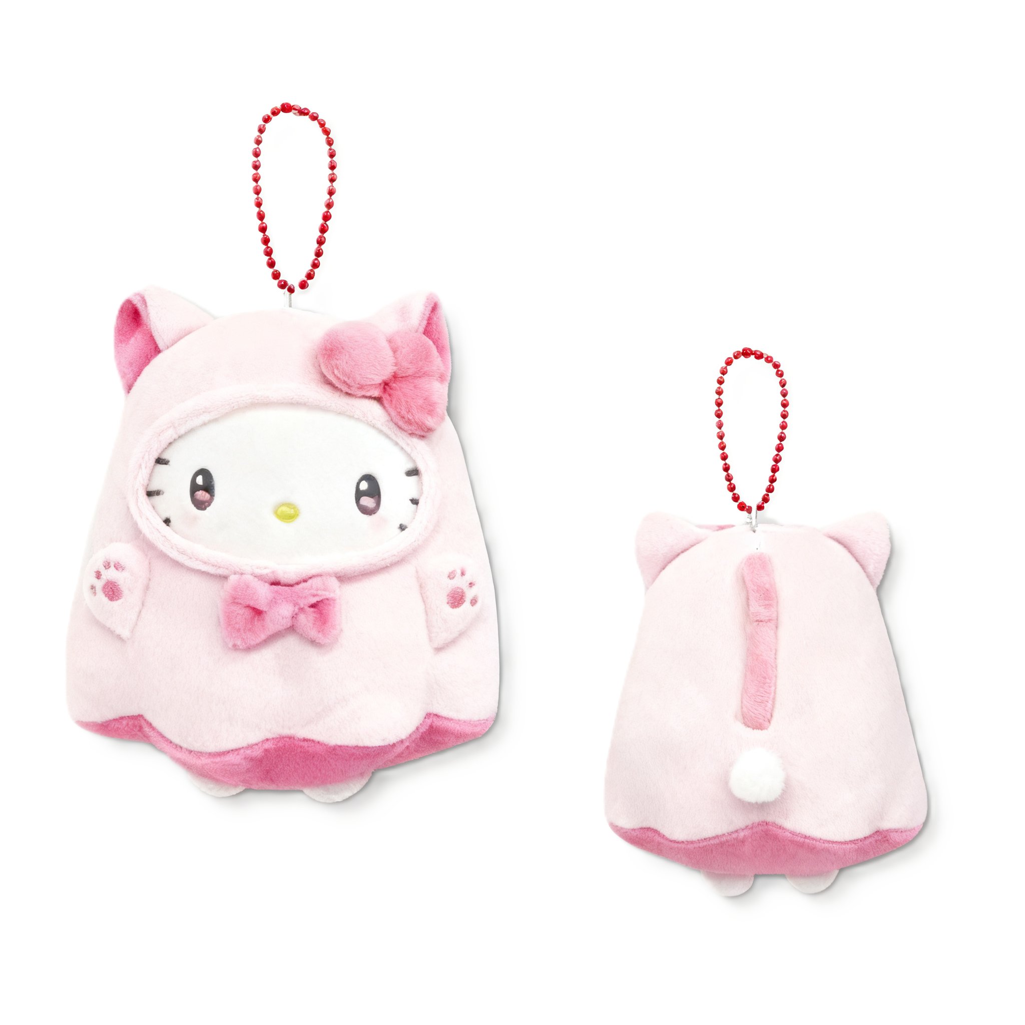 Sanrio Neko Neko Ghost Plush Keychain Pouch