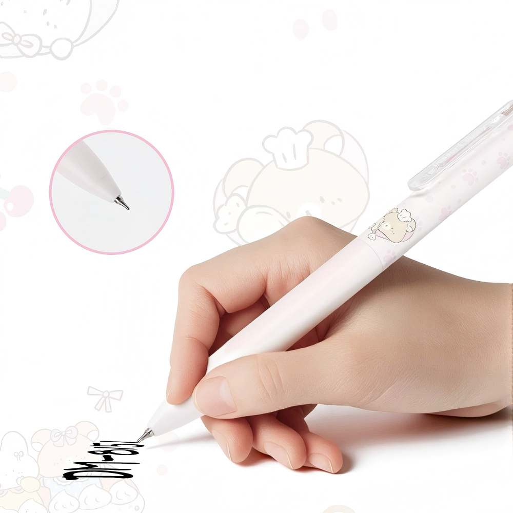 COMI Dessert Bunny Retractable Black Ink Silent Click Gel Pen 0.5mm, image 5