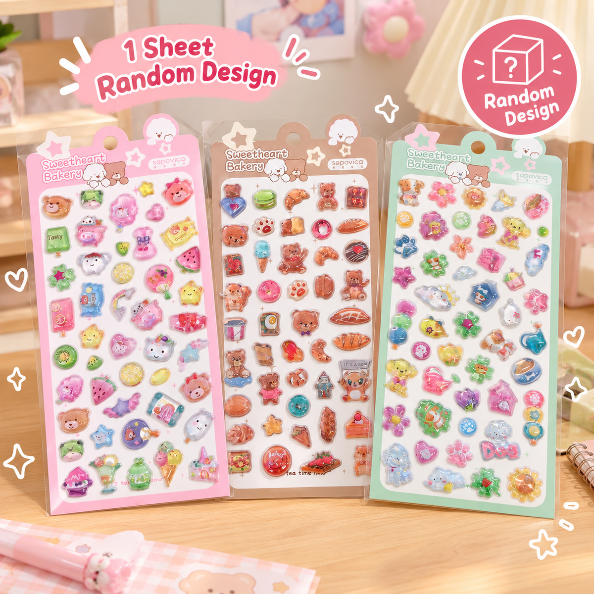 Sopovica 3D Puffy Stickers Sheet