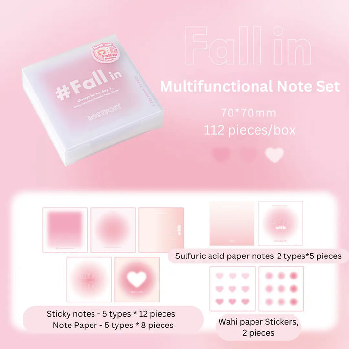 RosyPosy "Fall in" Series Aesthetic Notepad Set, image 9