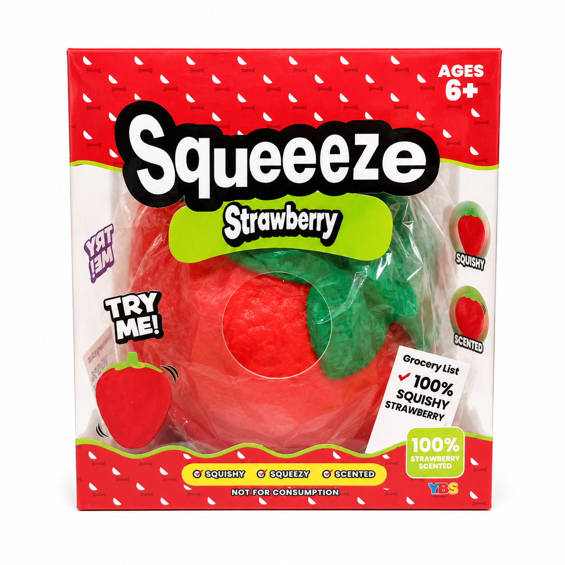 Squeeze Strawberry Squishy Toy, image 2