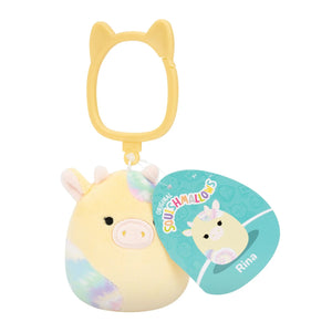 Squishmallows 3.5" Rina - Yellow Cow Clip-On Plush
