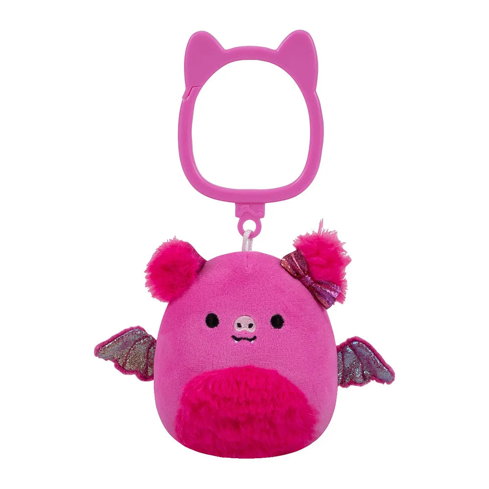 Squishmallows 3.5" Cleopatra - Pink Fruit Bat Clip-On Plush, image 3