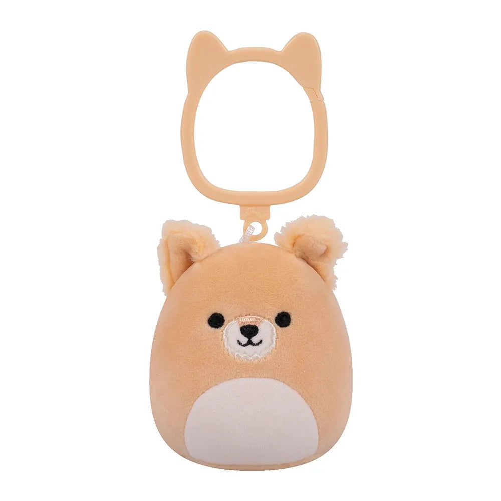Squishmallows 3.5" Cooper - Tan Dog with White Belly Clip-On Plush, image 3