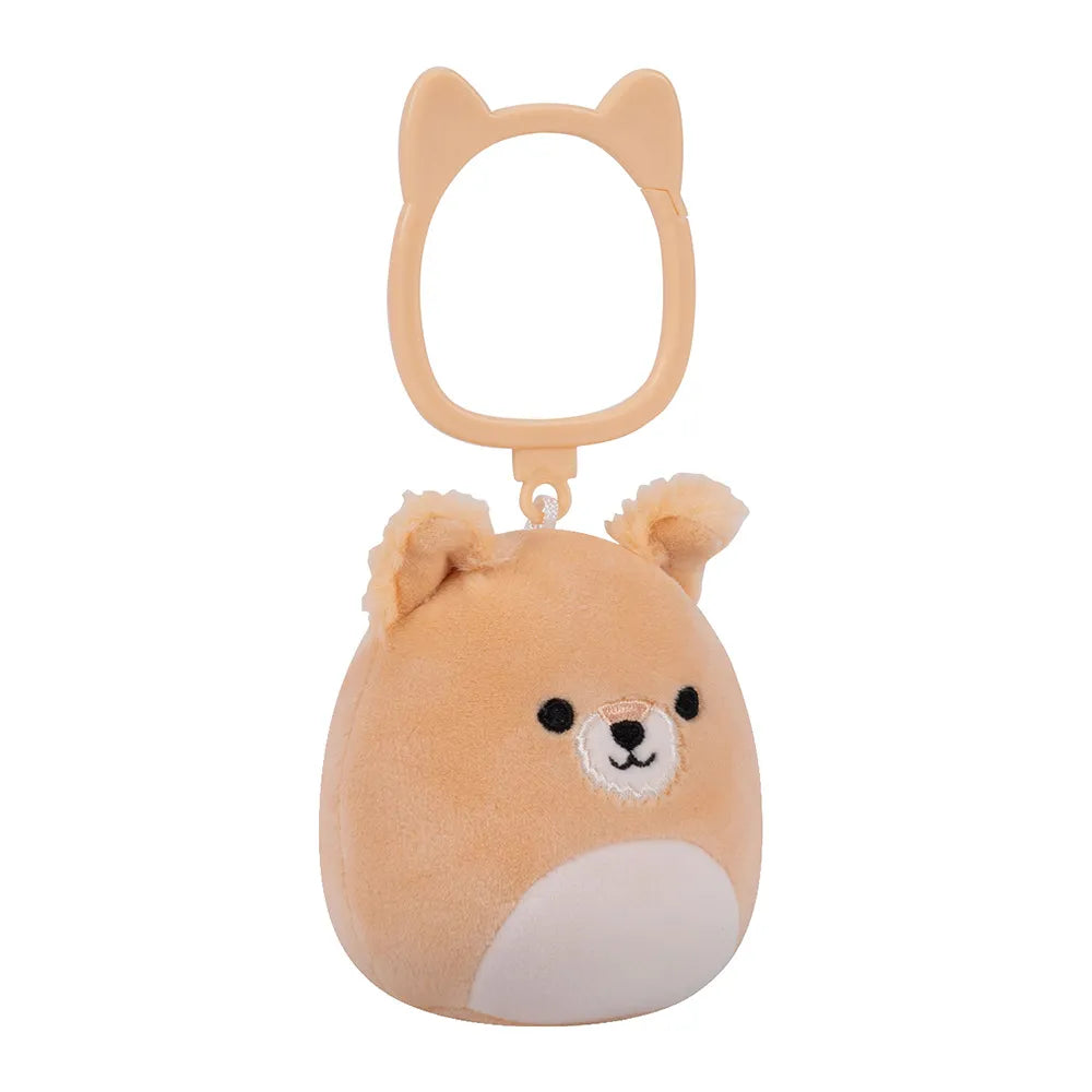 Squishmallows 3.5" Cooper - Tan Dog with White Belly Clip-On Plush, image 4