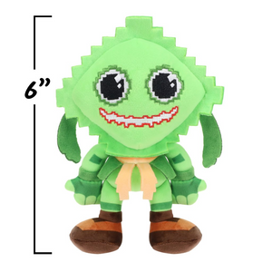 Green plush character from Steal A Brainrot Mystery Collectible Plush Blind Box, measuring 6 inches.