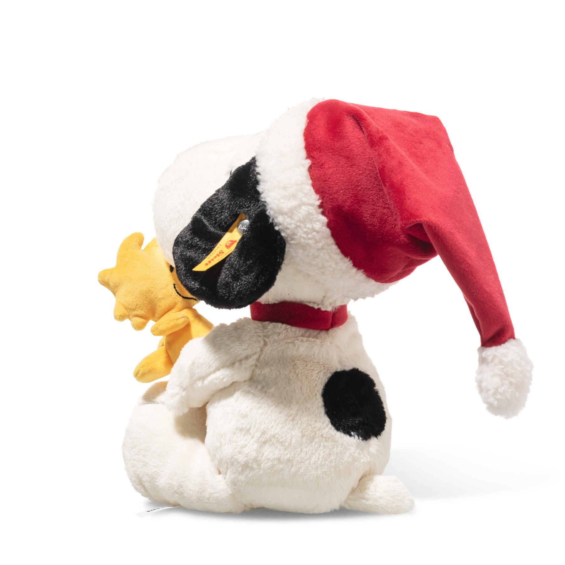 Steiff Snoopy Christmas with Woodstock in Santa hat
