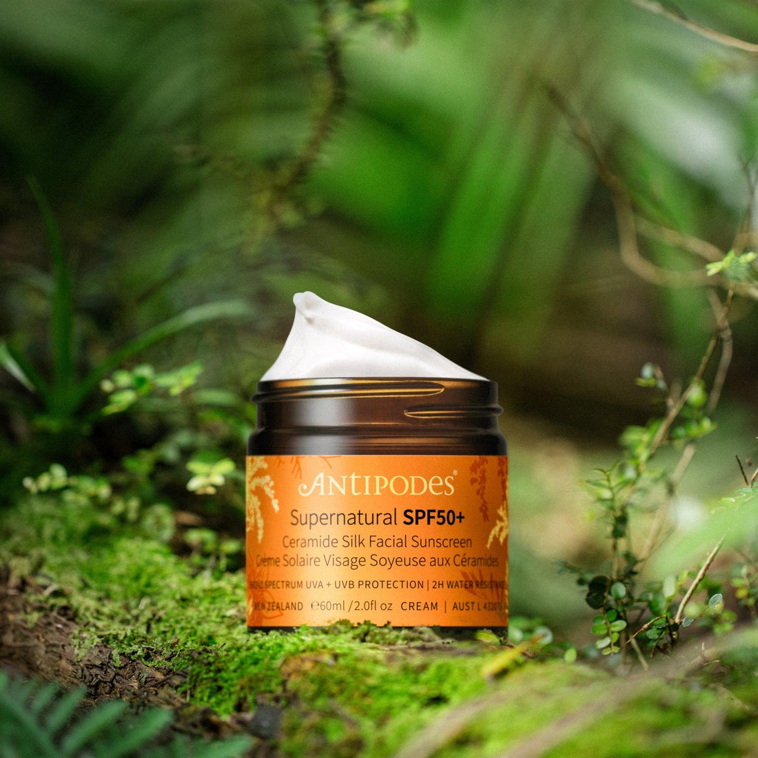 Antipodes Supernatural SPF50+ Ceramide Silk Facial Sunscreen 60ml, image 2