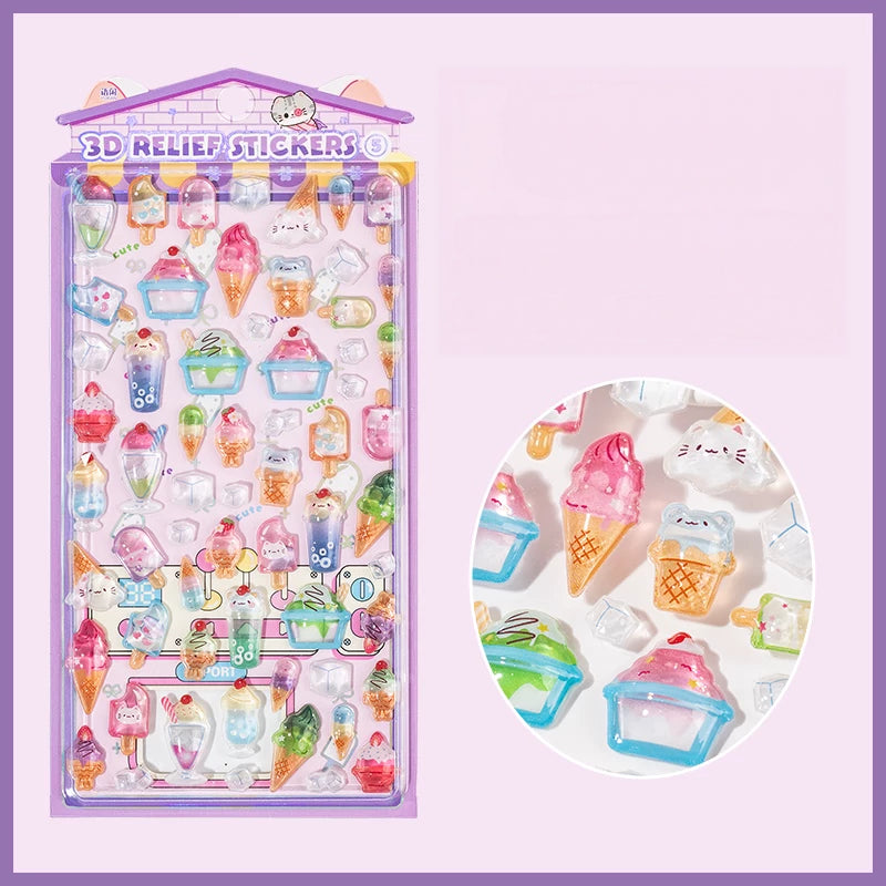 Sweet Party Series 3D Relief Stickers, image 10