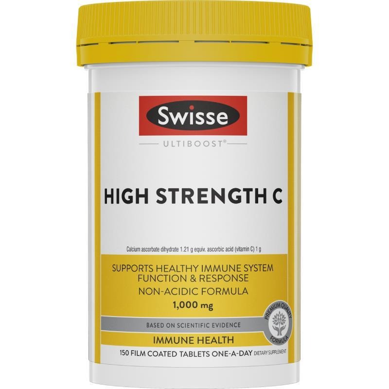 Swisse Ultiboost High Strength Vitamin C 1000mg 150 Tablets