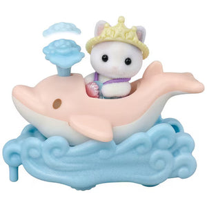 Sylvanian Families Ride the Waves - Seal Baby and Latte Cat Baby on boat ride