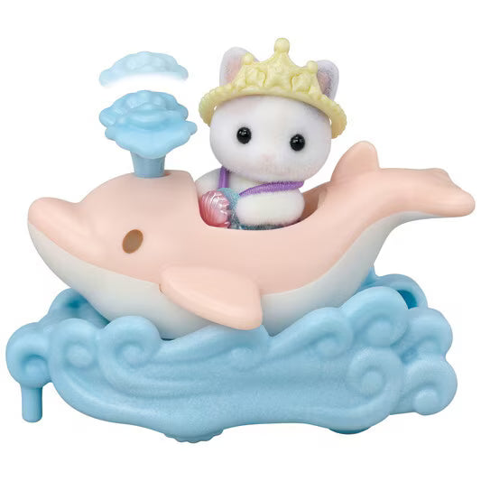 Sylvanian Families Ride the Waves - Seal Baby and Latte Cat Baby on boat ride