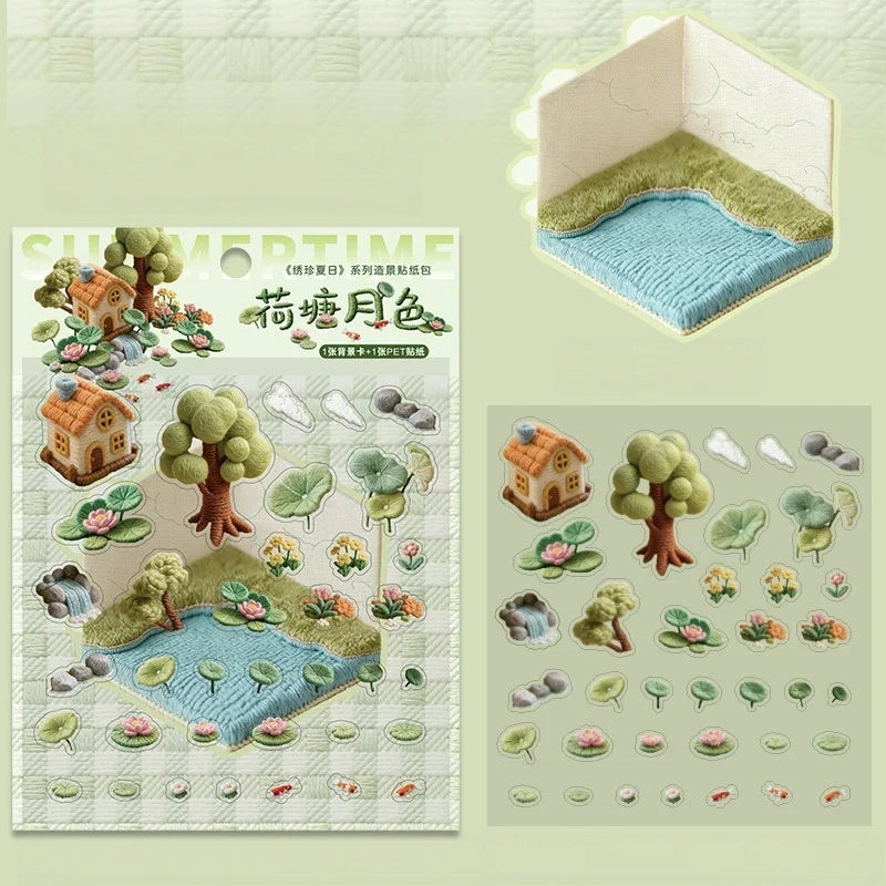 Tomato-Jam Girl Embroidery Deco Scene Sticker Pack, image 17