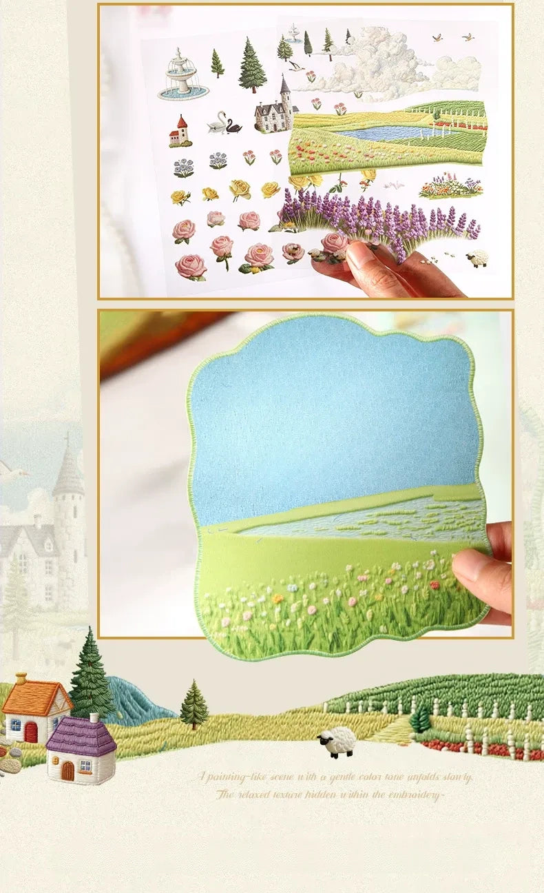 Tomato-Jam Girl Embroidery Deco Scene Sticker Pack, image 10