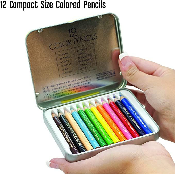 Tombow Mini 12 Colour Pencils with Sharpener, image 2