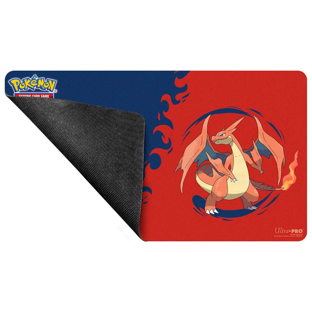 Ultra Pro Pokemon TCG - Mega Charizard X & Mega Charizard Y Playmat featuring Mega Charizard artwork in vibrant colors.