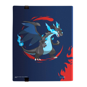 Ultra Pro Pokémon TCG  9-Pocket PRO-Binder - Mega Charizard X and Mega Charizard Y featuring Mega Charizard X artwork.