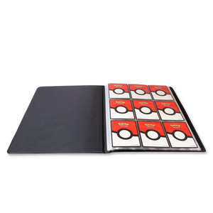 Ultra Pro Pokémon TCG 9-Pocket Portfolio - Mega Charizard X & Mega Charizard Y open view showcasing card slots.