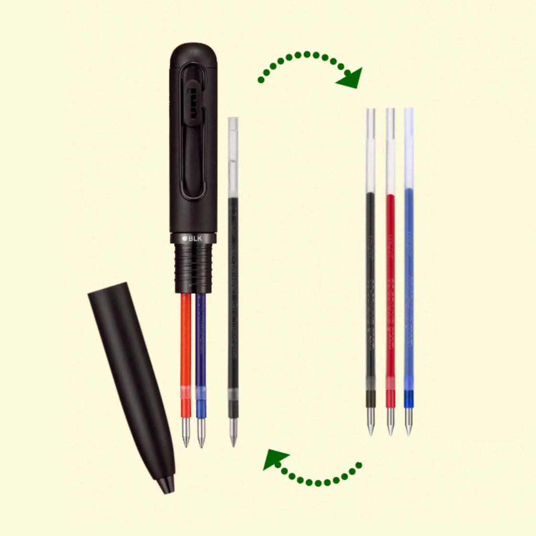 Uni-ball ONE 3 Multi-Colour Gel Pen Refill, image 2
