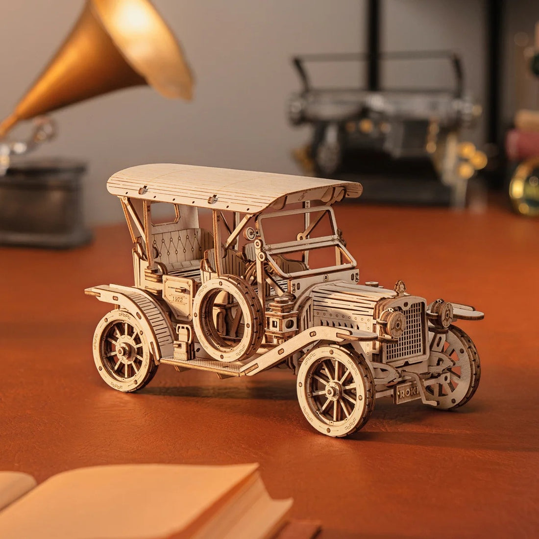 ROKR Vintage Car Scale Model 3D Puzzle DIY Kit, image 5