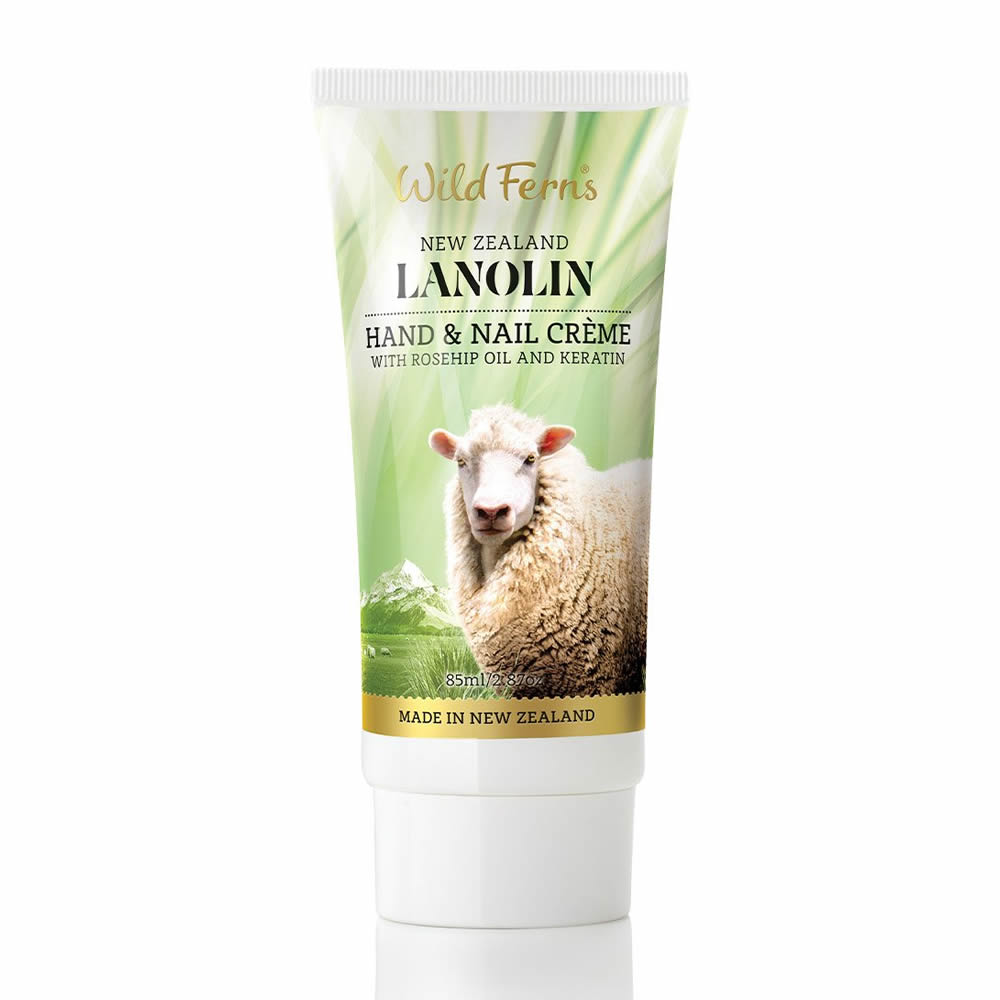 Wild Ferns Lanolin Hand and Nail Crème with Rose Hip and Keratin 85ml