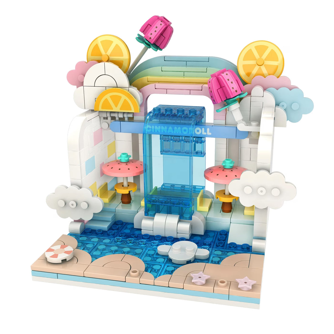 YuMe Summer Wunderland - Cinnamoroll Wave Pool Cafe Building Blocks, image 3