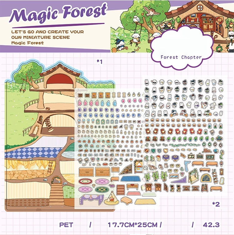 Fantasy World Series Miniature Scenery PET Sticker Set, image 5