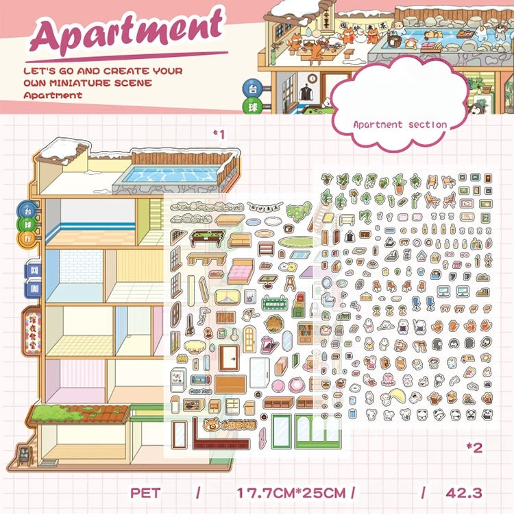 Fantasy World Series Miniature Scenery PET Sticker Set, image 4