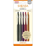 Zebra Sarasa Clip Gel Pen - 0.5mm 5 Colour Set