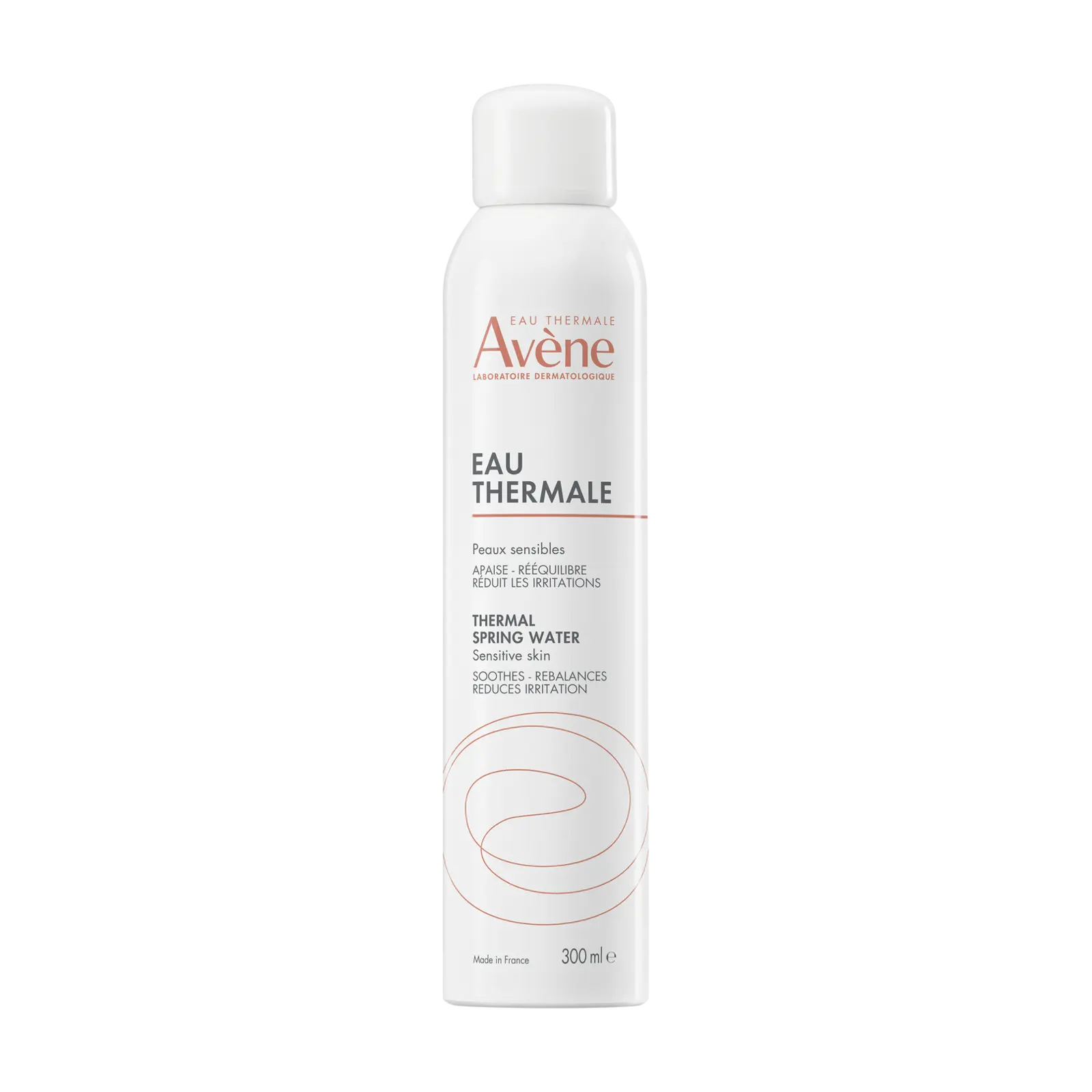 Avene Thermal Spring Water Spray 300ml bottle for soothing and calming sensitive skin, 300ml size.
