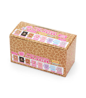 Cardboard box with character illustrations on a white background