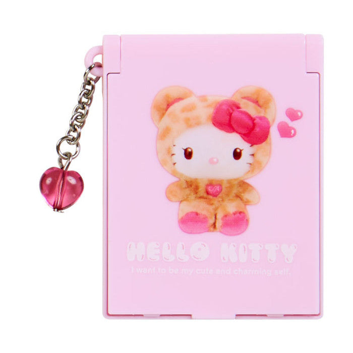 Pink case with a cute character keychain on a white background