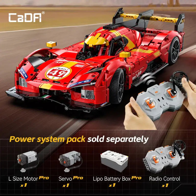CaDA 1:10 Blazing Flame Brick Car, image 3