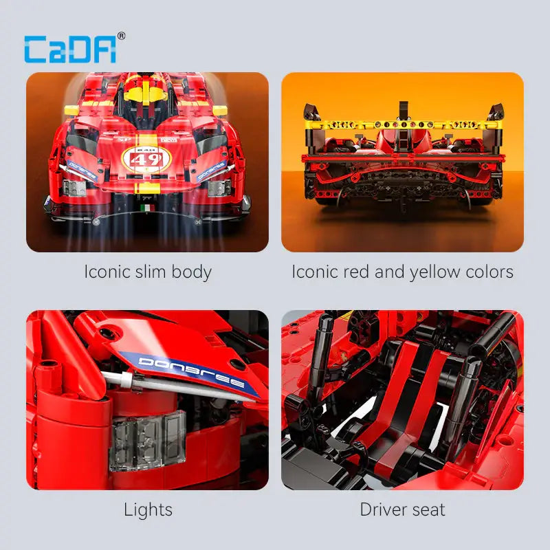 CaDA 1:10 Blazing Flame Brick Car, image 4