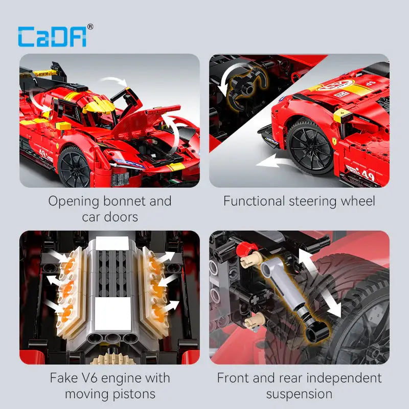 CaDA 1:10 Blazing Flame Brick Car, image 5