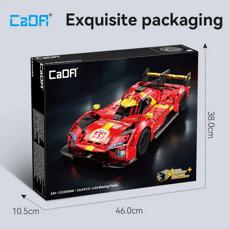 CaDA 1:10 Blazing Flame Brick Car, image 6