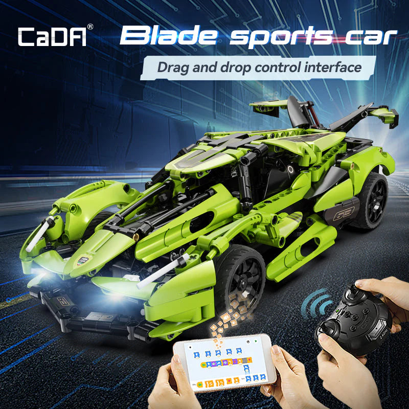 CaDA 1:14 Blade Sport Car Motorised Brick Model Kits, image 2