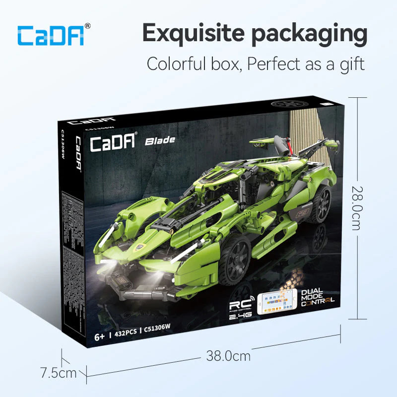 CaDA 1:14 Blade Sport Car Motorised Brick Model Kits, image 5