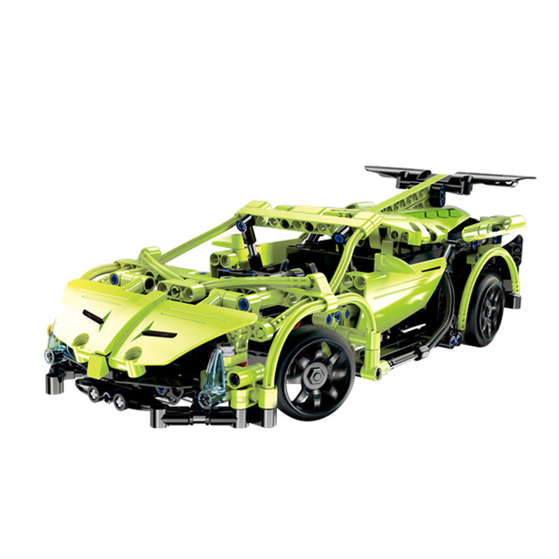 CaDA 1:14 Red Storm Super Car Dual Control RC Brick Model Kits