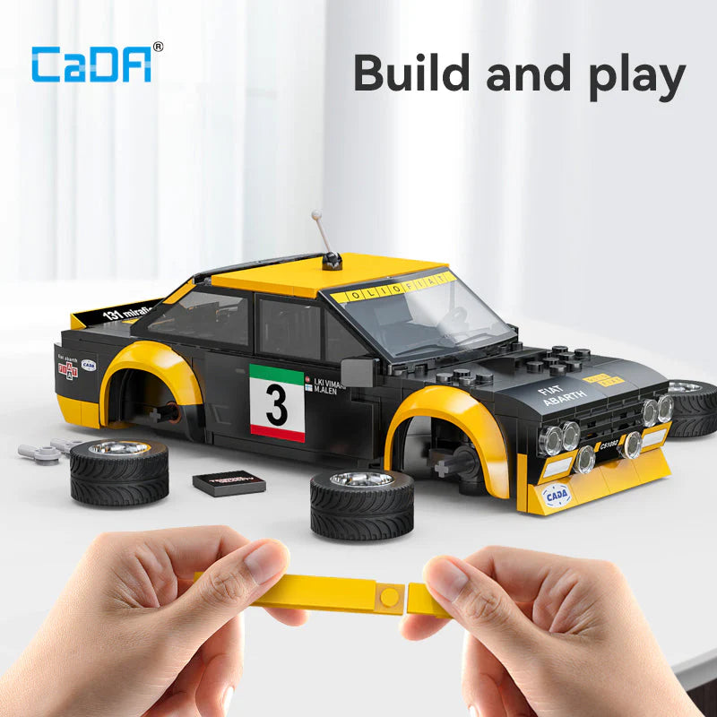 CaDA 1:20 Fiat Abarth 131 Car Dual Control RC Brick Model Kits, image 10