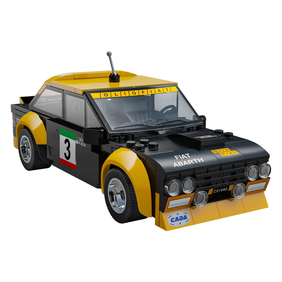 CaDA 1:20 Fiat Abarth 131 Car Dual Control RC Brick Model Kits, image 3