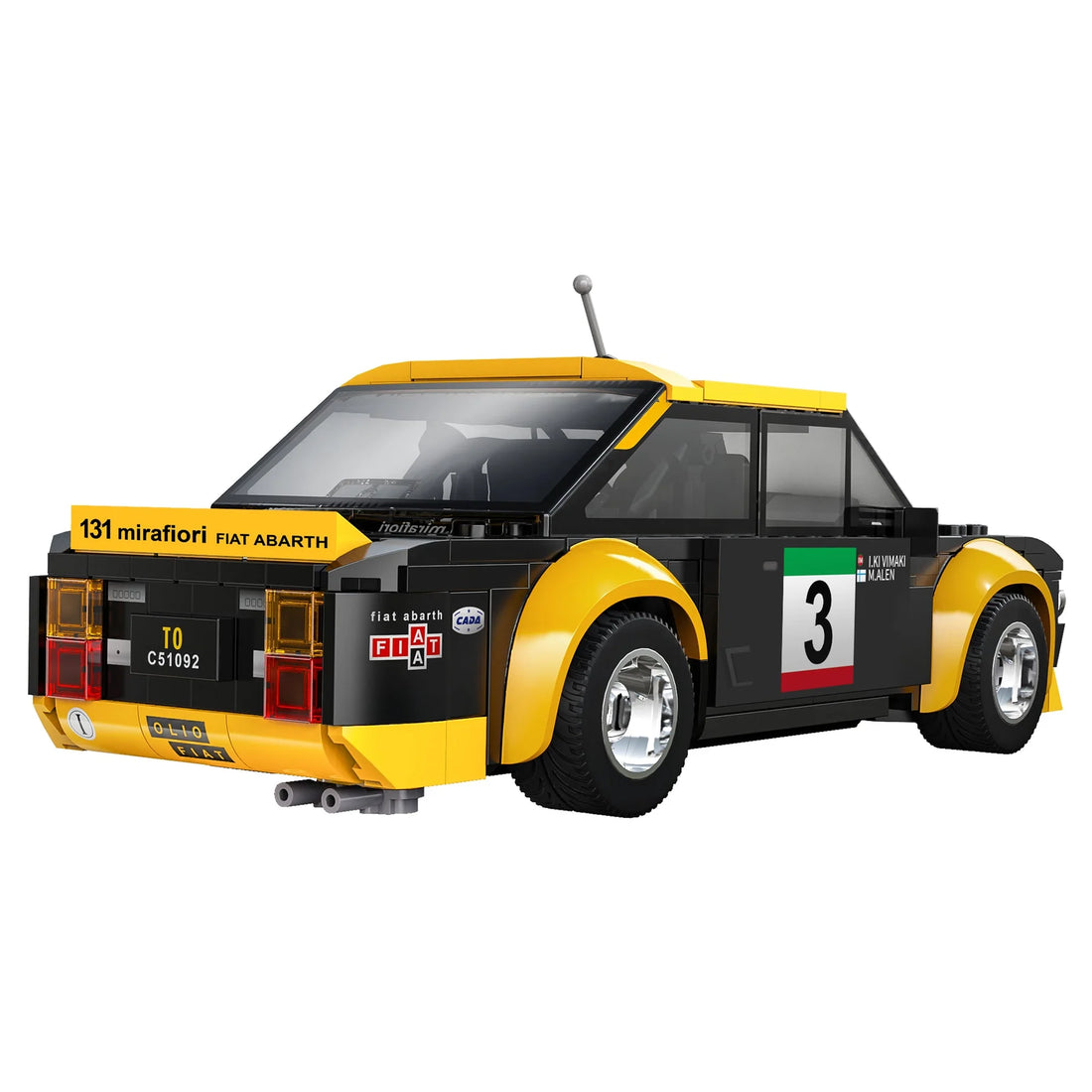 CaDA 1:20 Fiat Abarth 131 Car Dual Control RC Brick Model Kits, image 5