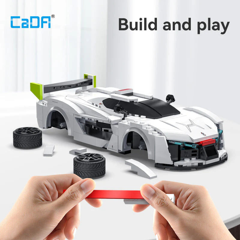 CaDA 1:20 Pininfarina H2 Speed Car Dual Control RC Brick Model Kits, image 6