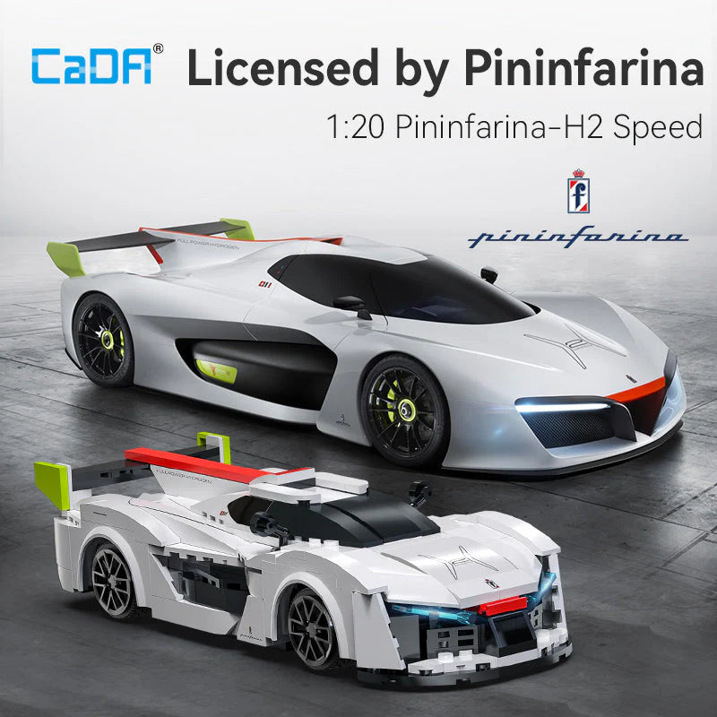CaDA 1:20 Pininfarina H2 Speed Car Dual Control RC Brick Model Kits, image 3