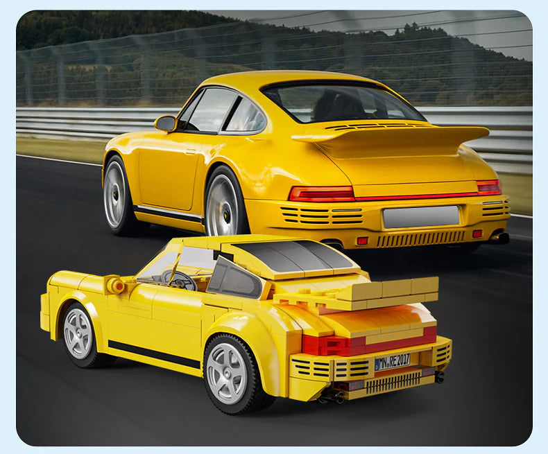 CaDA 1:20 RUF Yellowbird Car Dual Control RC Brick Model Kits, image 3